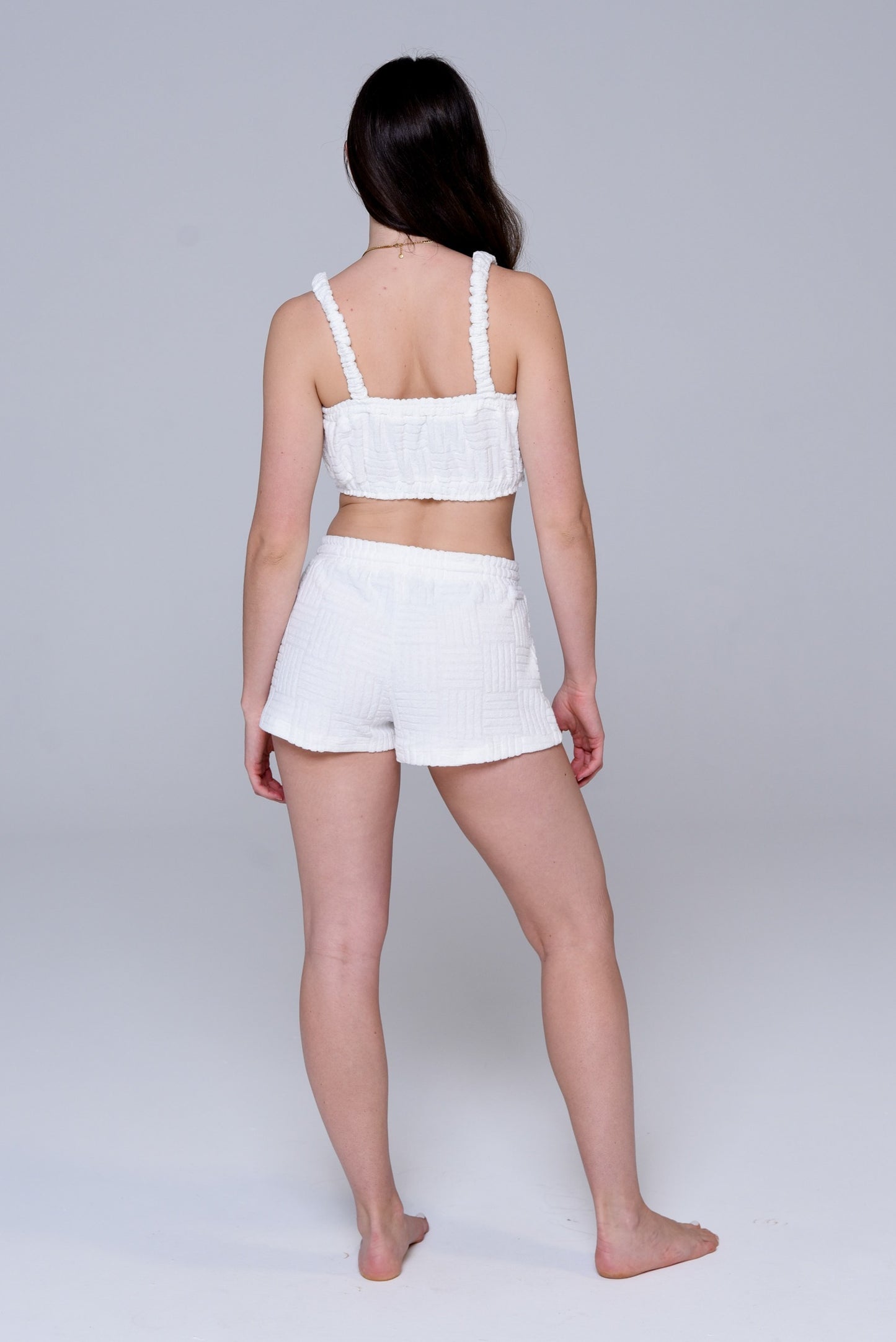 Corded Terry Cropped Tank