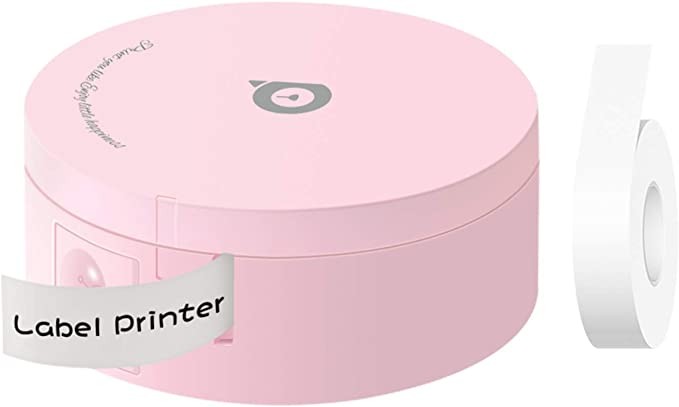 BISOFICE PeriPage L1 Mini Pocket BT Label Machine Sticker Inkless Portable Thermal Label Printer with 1 Roll of Blank Paper Tape Compatible with iOS Android Smartphones for Home Office School