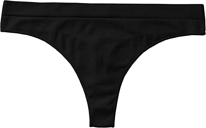 BUBBLELIME XS-XXL Seamless Sports Thong Sexy Panties Women's Low Waist Underwear Breathable Stretch Invisible (6-Pack & 3-Pack & 1-Pack), 1-Pack Black_Seamless, Small