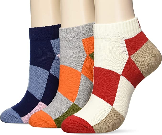Lee Sneakers Patchwork Socks/3 Pairs Set Lee Ladies Mixed Color A Japan 23~25cm (One Size)