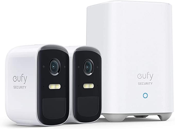 Eufy Security eufyCam 2C Pro, wireless surveillance camera, 180d battery performance, HomeKit compatibility, 2K resolution, IP67 waterproof grade, night vision, 2 camera set